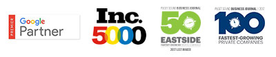 Google Premier Partner, Inc. 5000, Puget Sound Business Journal Faster Growing Private Companies