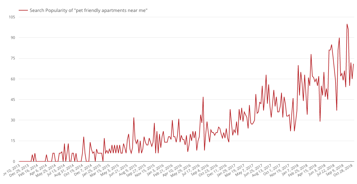 pet friendly search trend