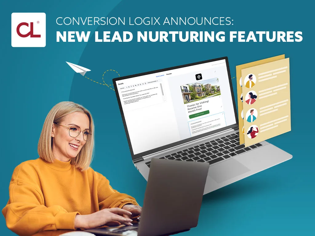 Woman wearing glasses working on her computer creating a lead nurturing campaign