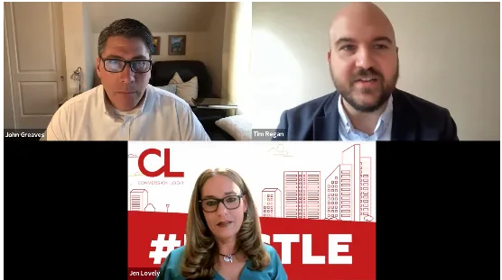 Senior Housing News Sales and Marketing Summit session on capturing lead data with panelists, Jen Lovely, John Greaves, and Tim Regan